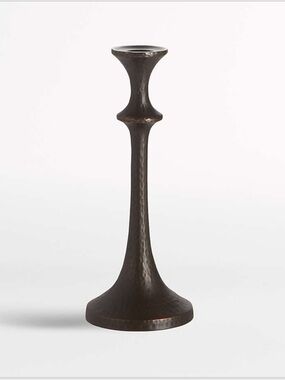Crate&Barrel Emmett Bronze Taper Candle Holder single